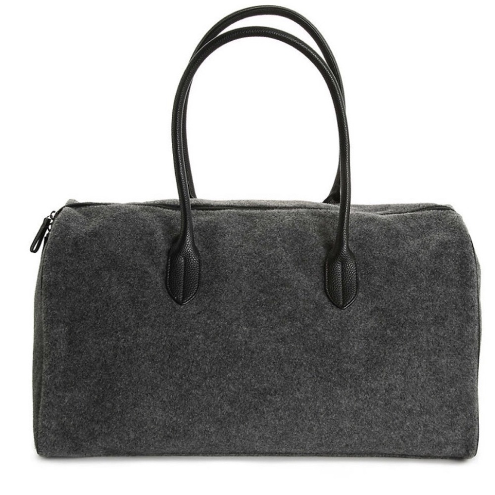 DSW Grey Weekender Felt Bag NWT